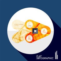 Geometric infographic in trendy flat style N141