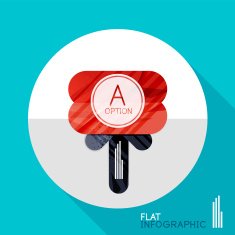 Geometric infographic in trendy flat style N142