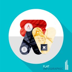 Geometric infographic in trendy flat style N143