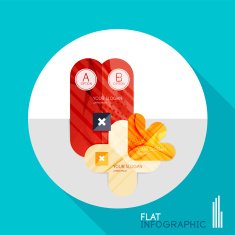 Geometric infographic in trendy flat style N147