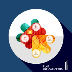 Geometric infographic in trendy flat style N150