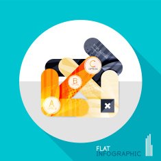 Geometric infographic in trendy flat style N152