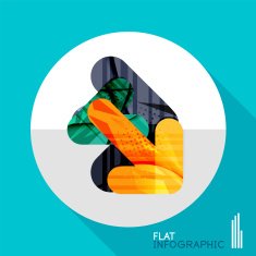 Geometric infographic in trendy flat style N156