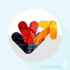 Geometric infographic in trendy flat style N157