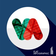 Geometric infographic in trendy flat style N158