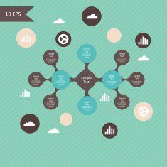 vector colorful metaball round diagram infographics N4