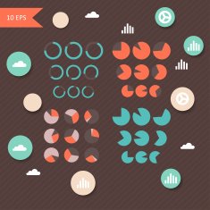 vector colorful metaball round diagram infographics N5