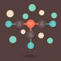 vector colorful metaball round diagram infographics N6