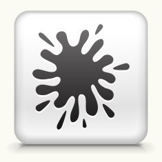 Square Button with Paint Splash