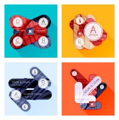 Collection of Vector Flat Infographic Layouts