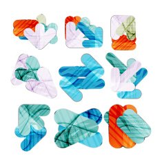Collection of 9 arrow infographic layouts N10