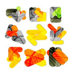 Collection of 9 arrow infographic layouts N18