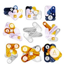Collection of 9 arrow infographic layouts N21