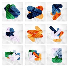 Collection of 9 arrow infographic layouts N26
