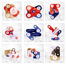 Collection of 9 arrow infographic layouts N31