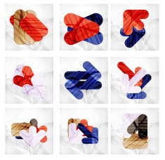 Collection of 9 arrow infographic layouts N32