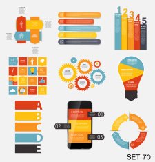 Collection of Infographic Templates for Business Vector Illustra N82