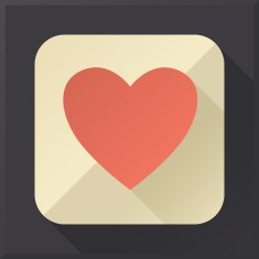 Colorful heart icon (flat design) N3