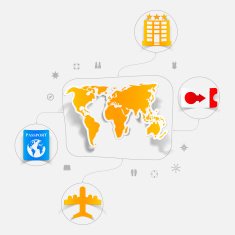 Set of summer tourism icons N348