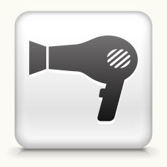 Square Button with Blow Dryer