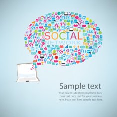 Notebook Angel Wings social network web icon vector illustratio
