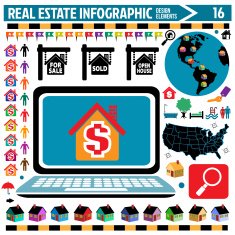 real estate infographic design elements N7
