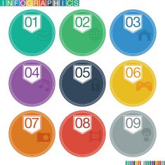Abstract infographics flat design N18