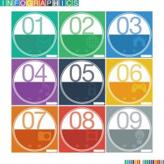 Abstract infographics flat design N21