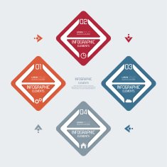 Colorful plastic buttons for infographic N2