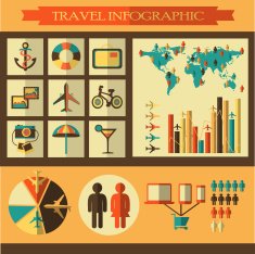 Travel infographics with icons
