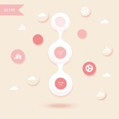 vector colorful metaball round diagram N7