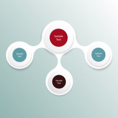 colorful round metaball diagram infographics N5