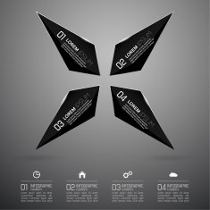 Modern design of shining crystals triangular shapes N3