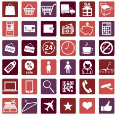 Vector Set of Shopping Icons N4