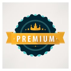 Flat vector label