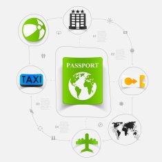 Set of summer tourism icons N428
