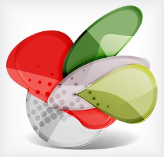 Abstract option infographic - glass round shapes N18