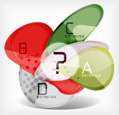 Abstract option infographic - glass round shapes N19