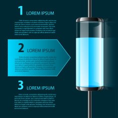 Vector colored glass bulb infographic N2