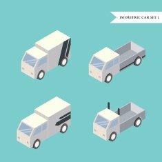 Set of isometric vans