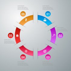 Vector illustration infographics six options N10
