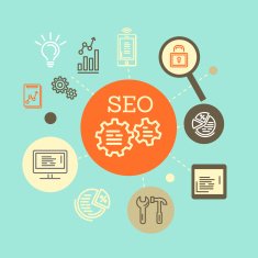 colorful flat seo concept N2