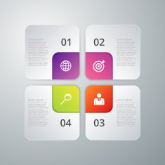 Vector illustration infographics four options N74