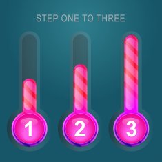Step one to three