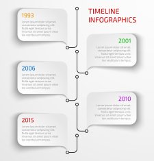Modern timeline infographic