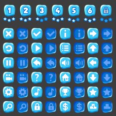 Ice game and levels buttons