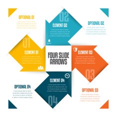 Four Slide Arrows Infographic