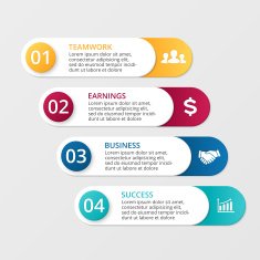 Vector white lines arrows infographic Template for diagram graph presentation