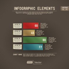 Infographic Elements Bar Graph - Vintage