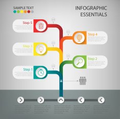 Business tree timeline infographics Vector illustration